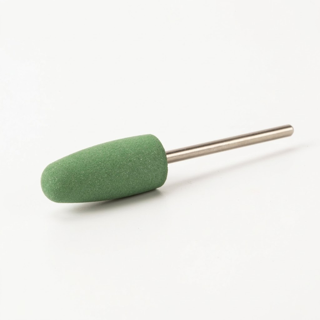 Broca Pulidora de Silicona Verde – Manicura y Pedicura Profesional