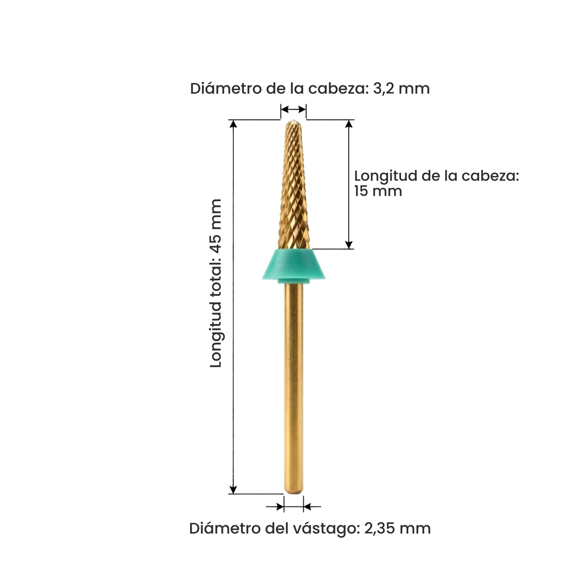 Broca Small Cone con Anillo de Seguridad - 2-Way (Diestros y Zurdos)