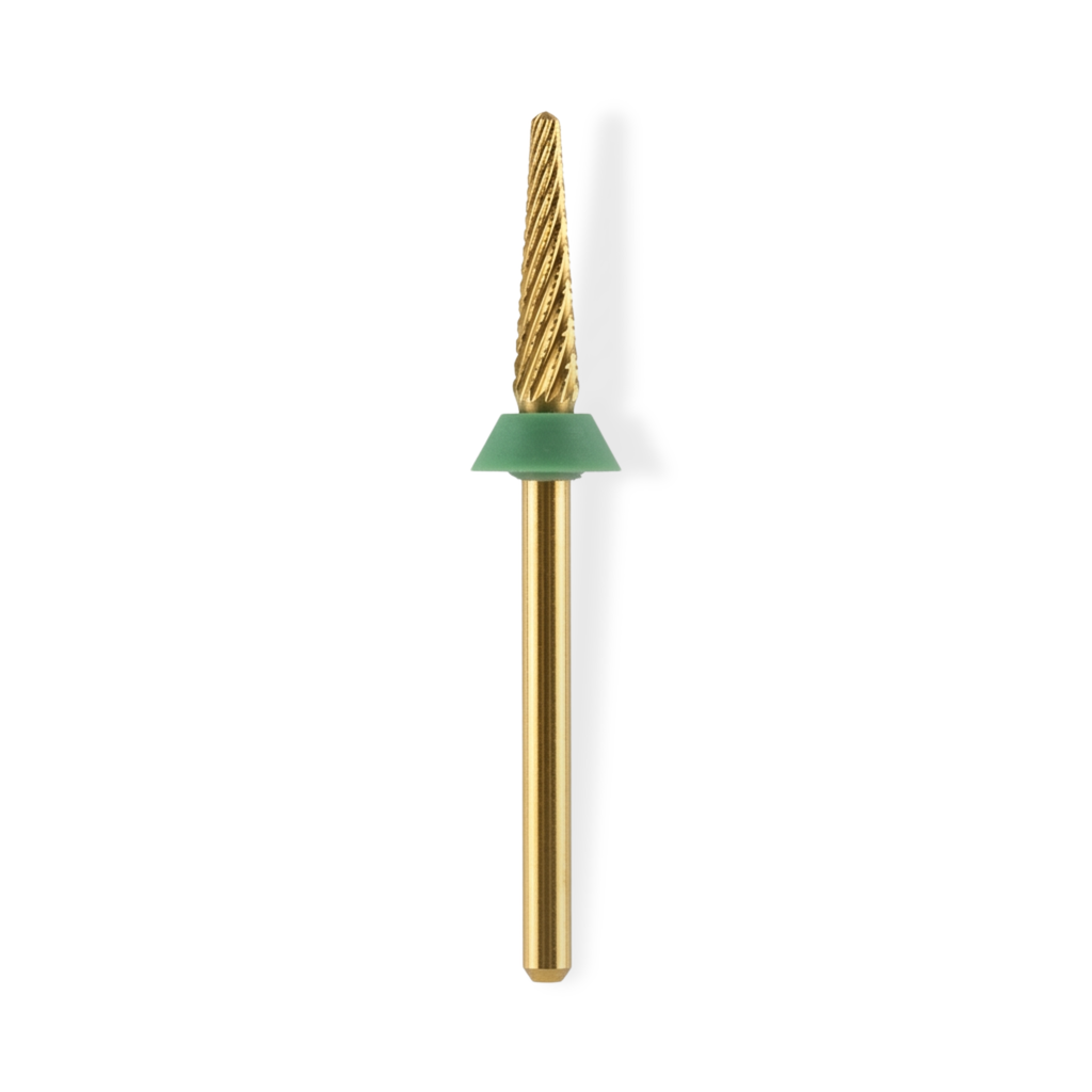Broca Small Cone 2-Way con anillo de seguridad para cutícula, diestros y zurdos - Kit Best Sellers Dvibett Nails