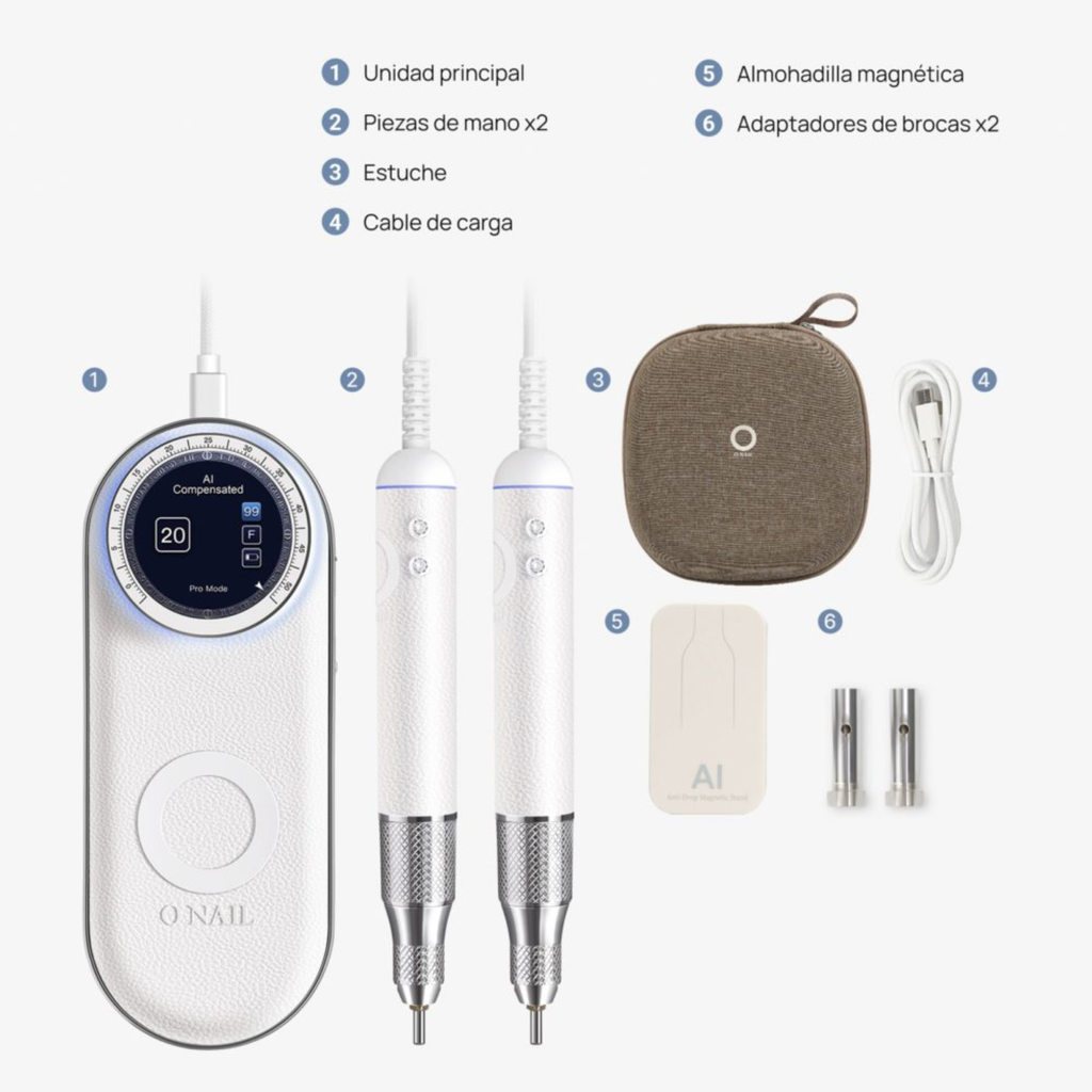 Micromotor O'Nail - Torno Silencioso y Ligero Manicura Profesional
