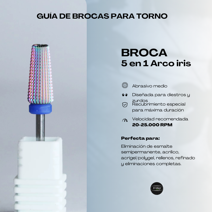 Broca  5 en 1 Arco Iris