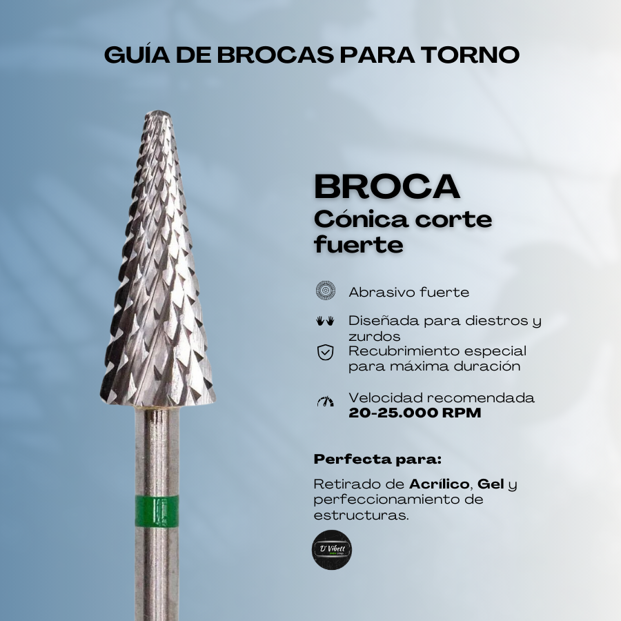 Broca Cónica de Carburo - Corte fuerte