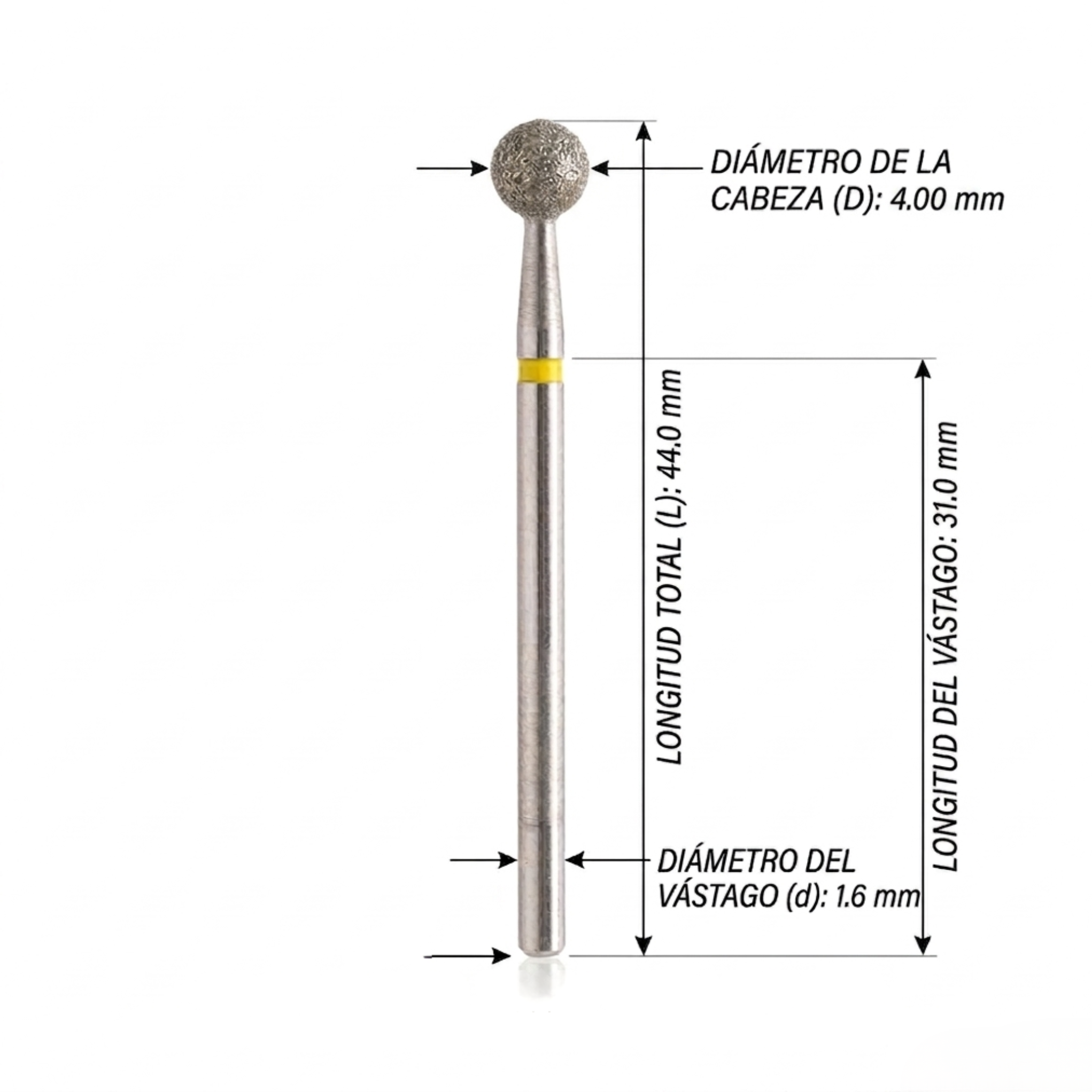 Broca de diamante cilindrica 4.0 Extra fina