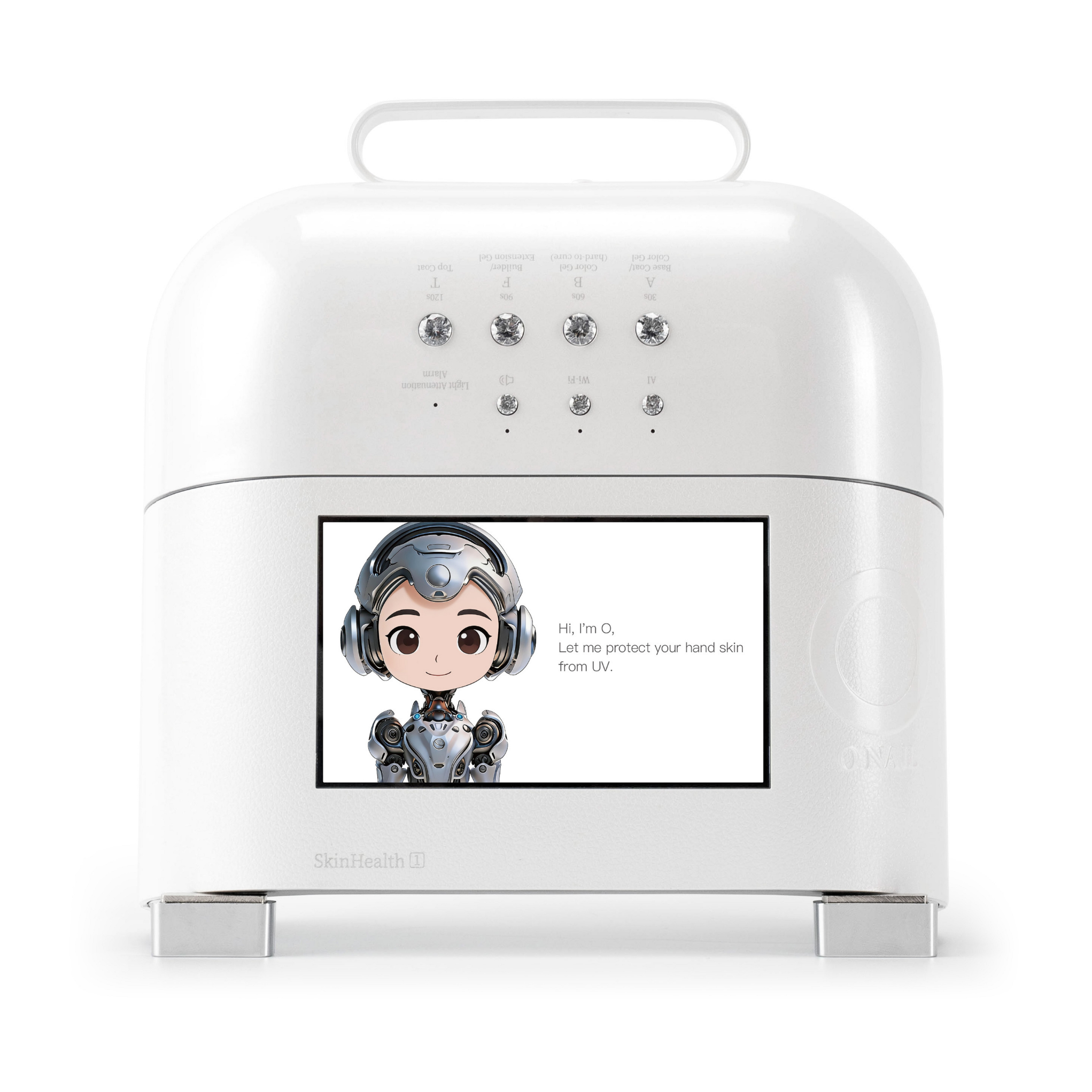 Lámpara LED UV profesional O'Nail Pro Max con cámara de reconocimiento IA y pantalla digital de control para manicura