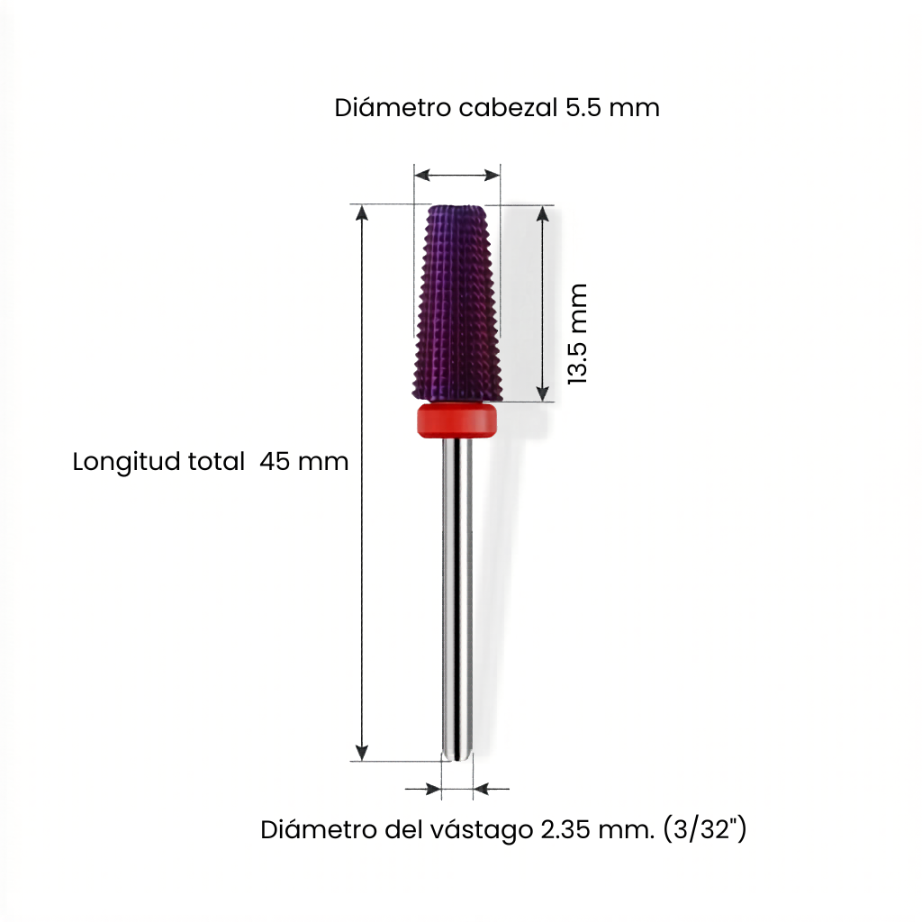 Broca 5 en 1 Púrpura de Carburo - Versatilidad Total -  Dvibett Nails