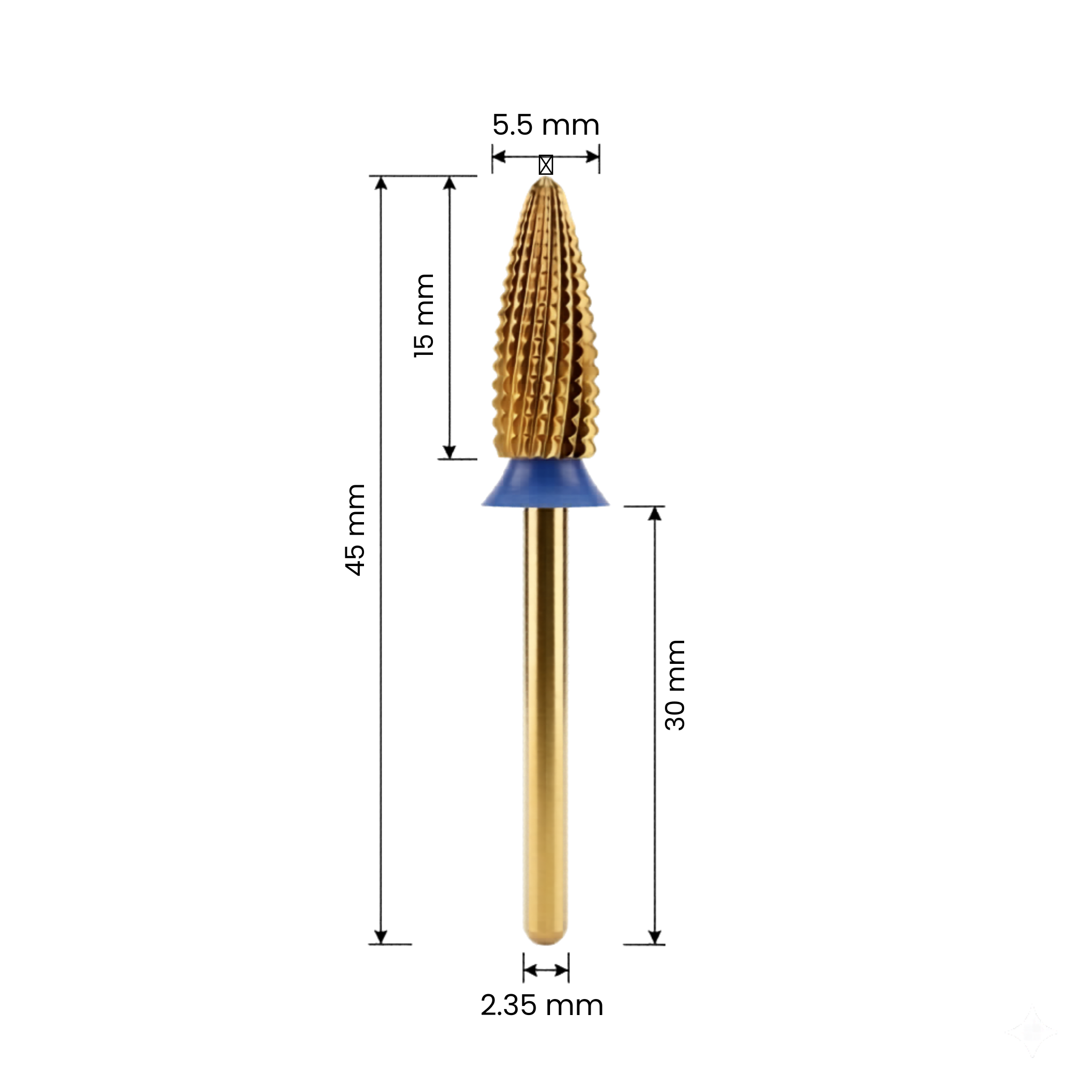 Broca Typhoon Yellow – Retiro de Acrílico y Gel sin calor