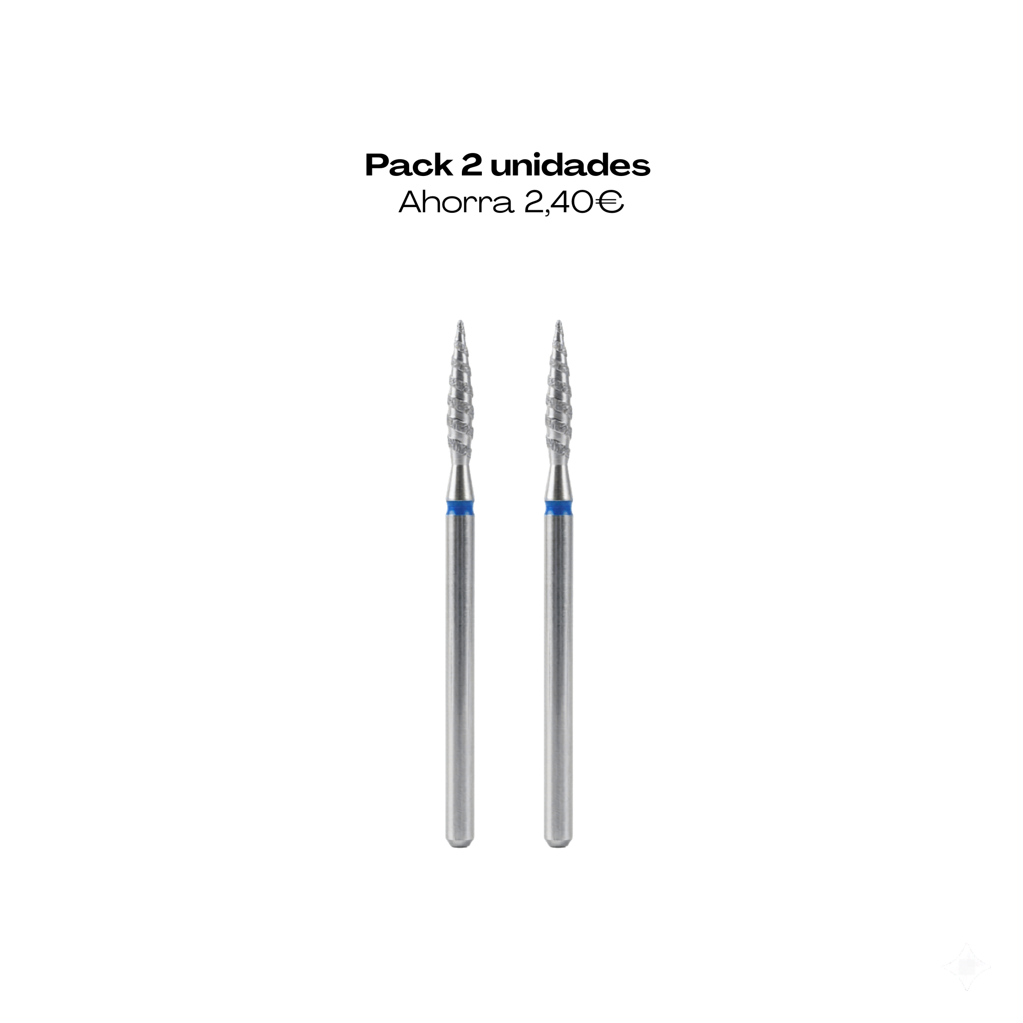 Broca de diamante  Twisted Flame Azul 2.3 mm - Control y Precisión para un Acabado Perfecto