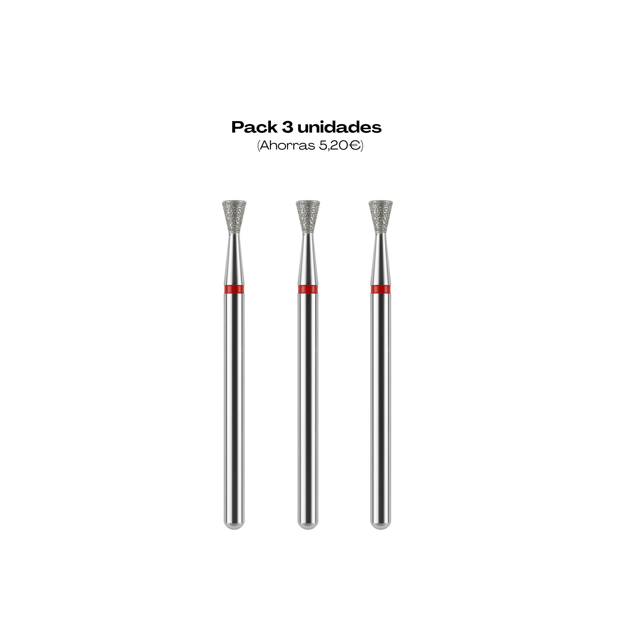 Broca de Diamante Cono Invertido para Manicura Rusa Precisión Profesional