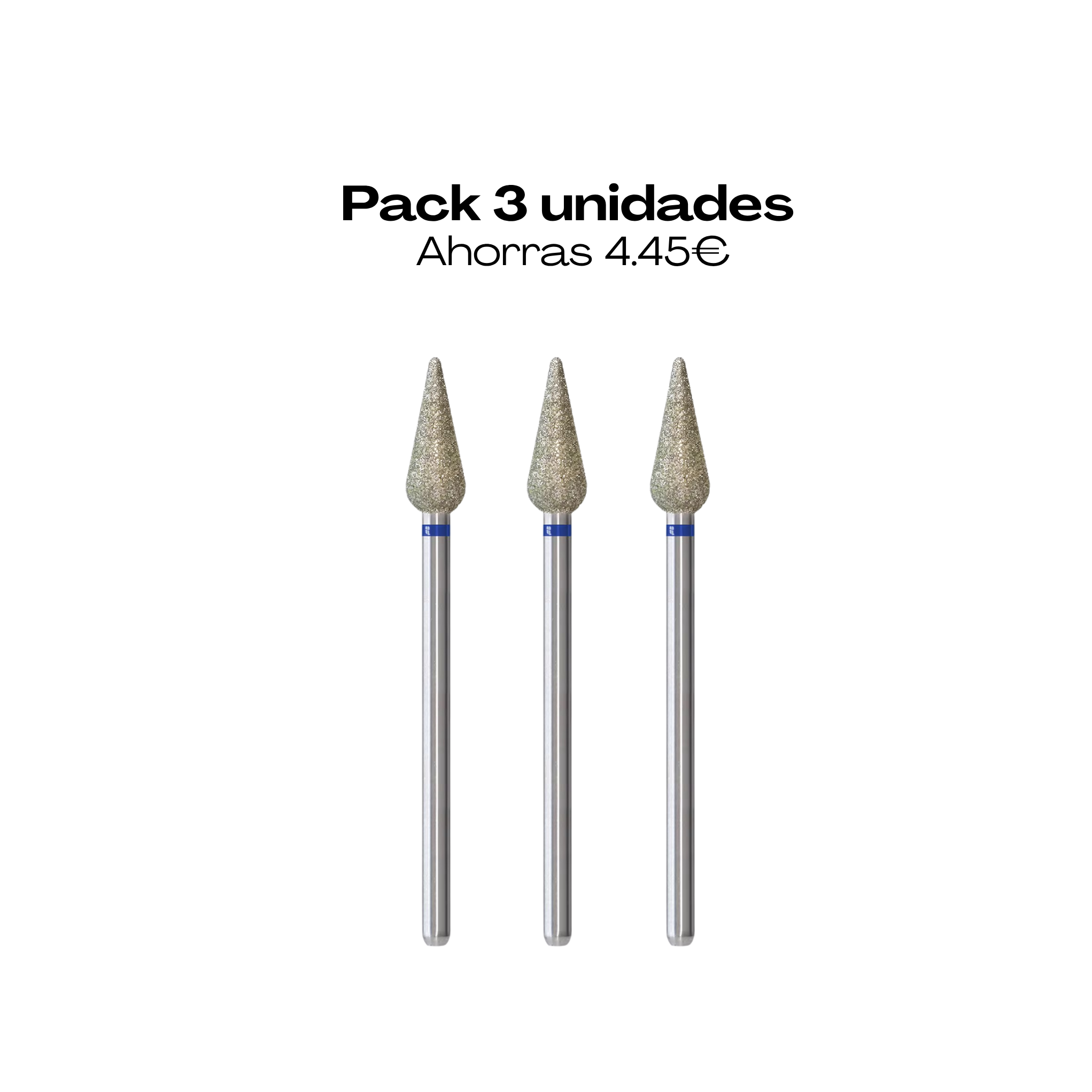 Broca de Diamante Gota Azul 5mm - Fresa Profesional para Pedicura y Manicura Rusa