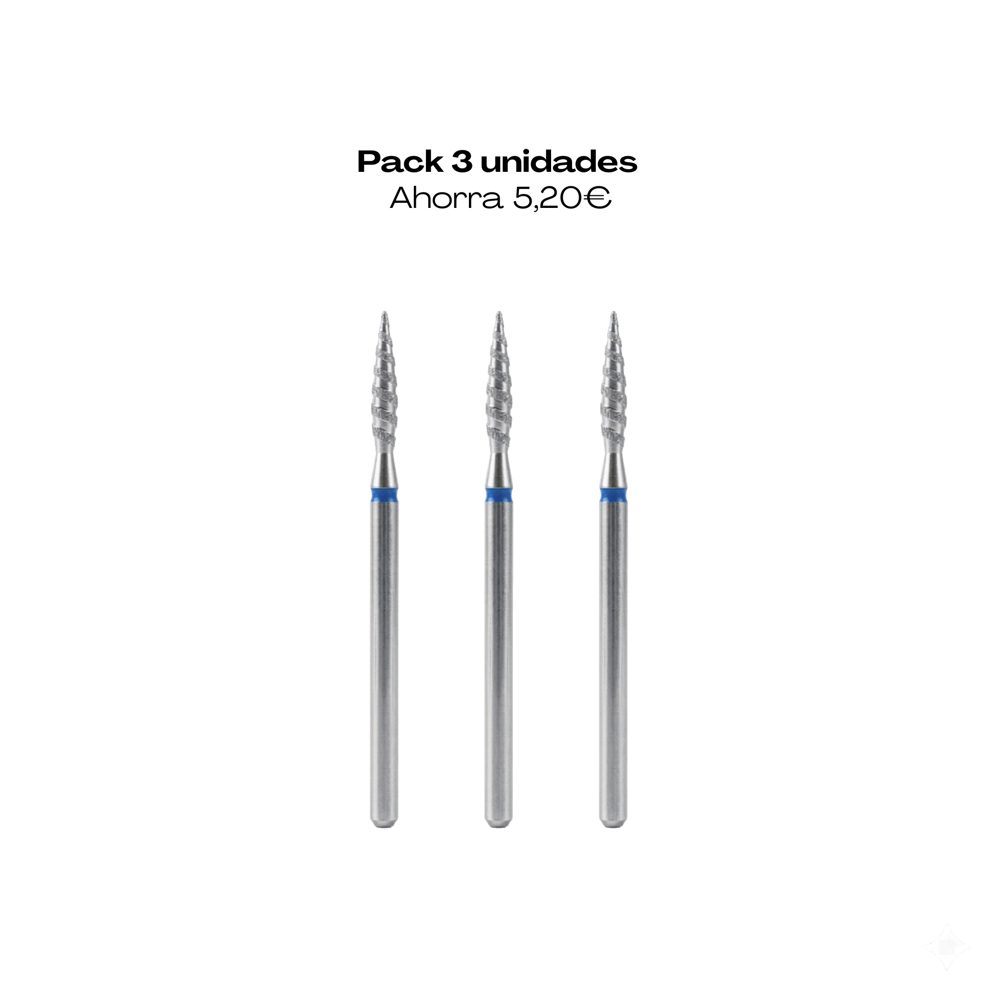 Broca de diamante  Twisted Flame Azul 2.3 mm - Control y Precisión para un Acabado Perfecto