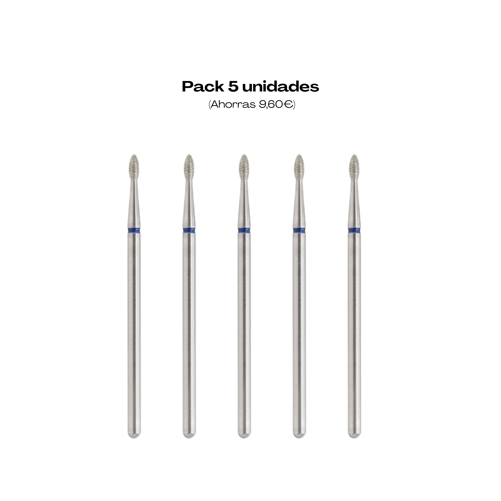 Broca de diamante Mini Football Blue – Precisión total para cutículas perfectas