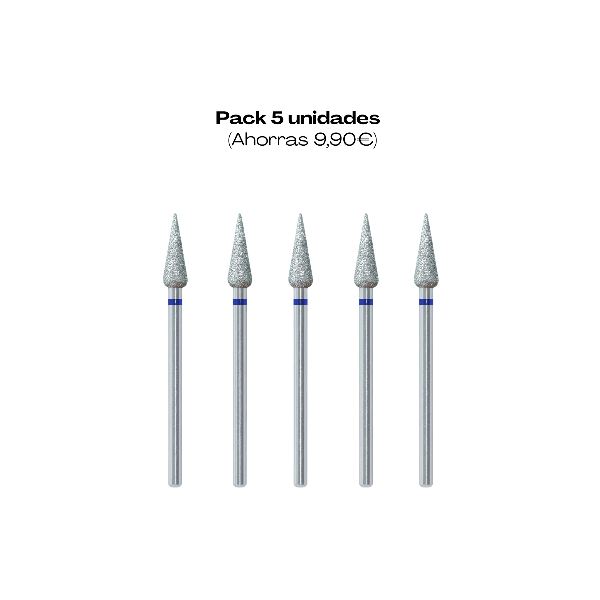 Broca/Fresa de Diamante Gota Azul 4 mm – Abrasividad Media