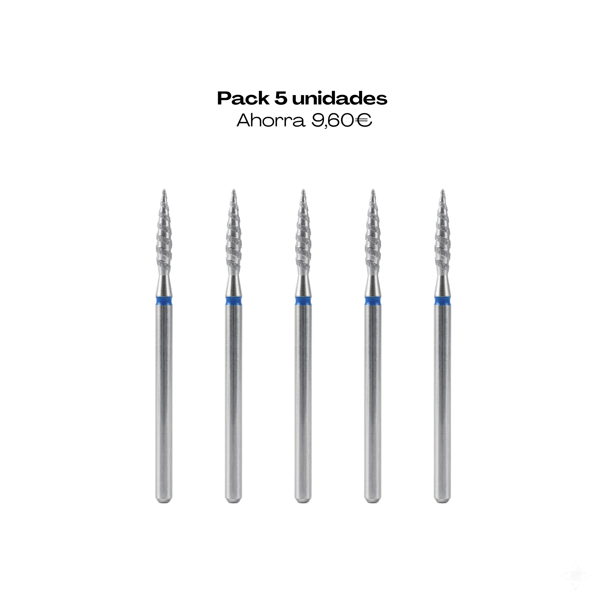 Broca de diamante  Twisted Flame Azul 2.3 mm - Control y Precisión para un Acabado Perfecto