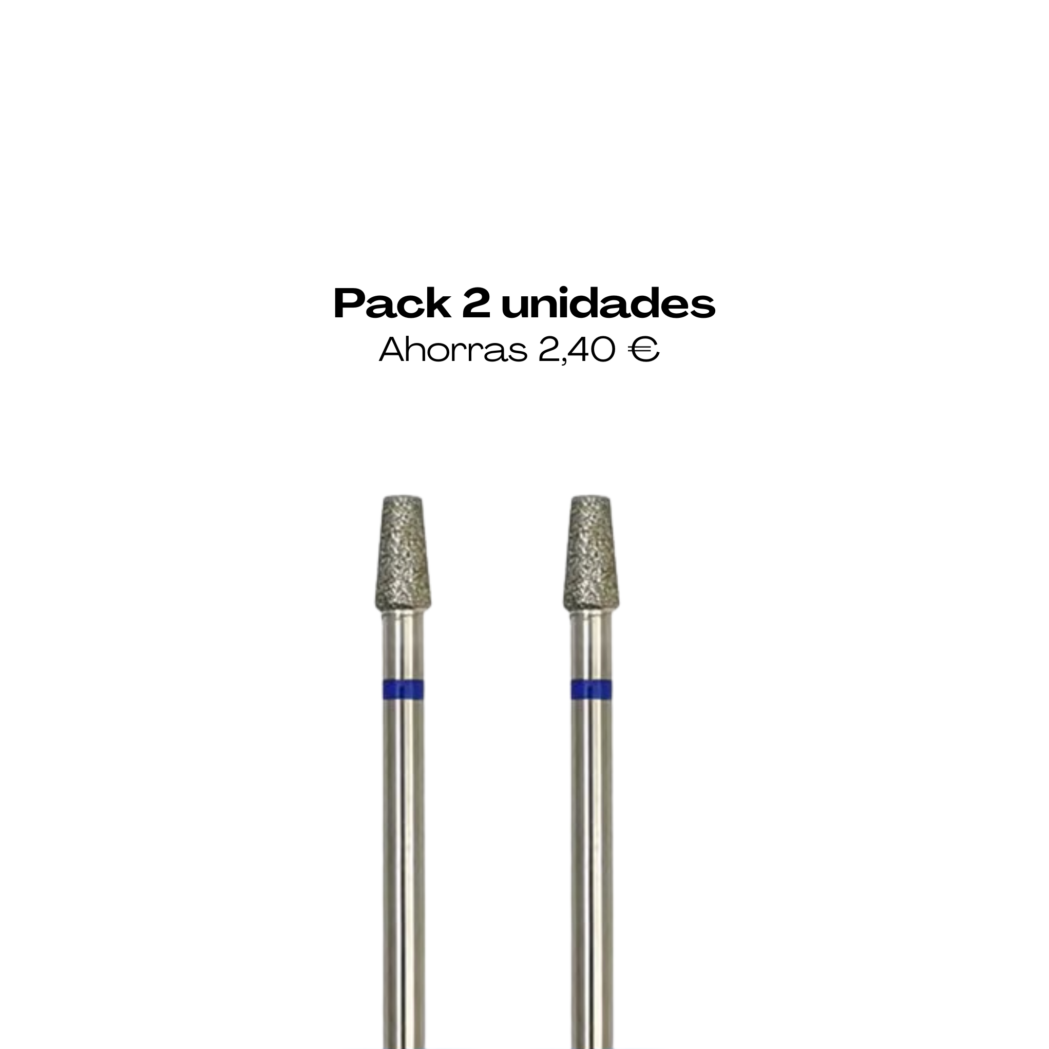 Broca de Diamante Cono Pequeño Azul - Manicura Rusa Dvibett Nails