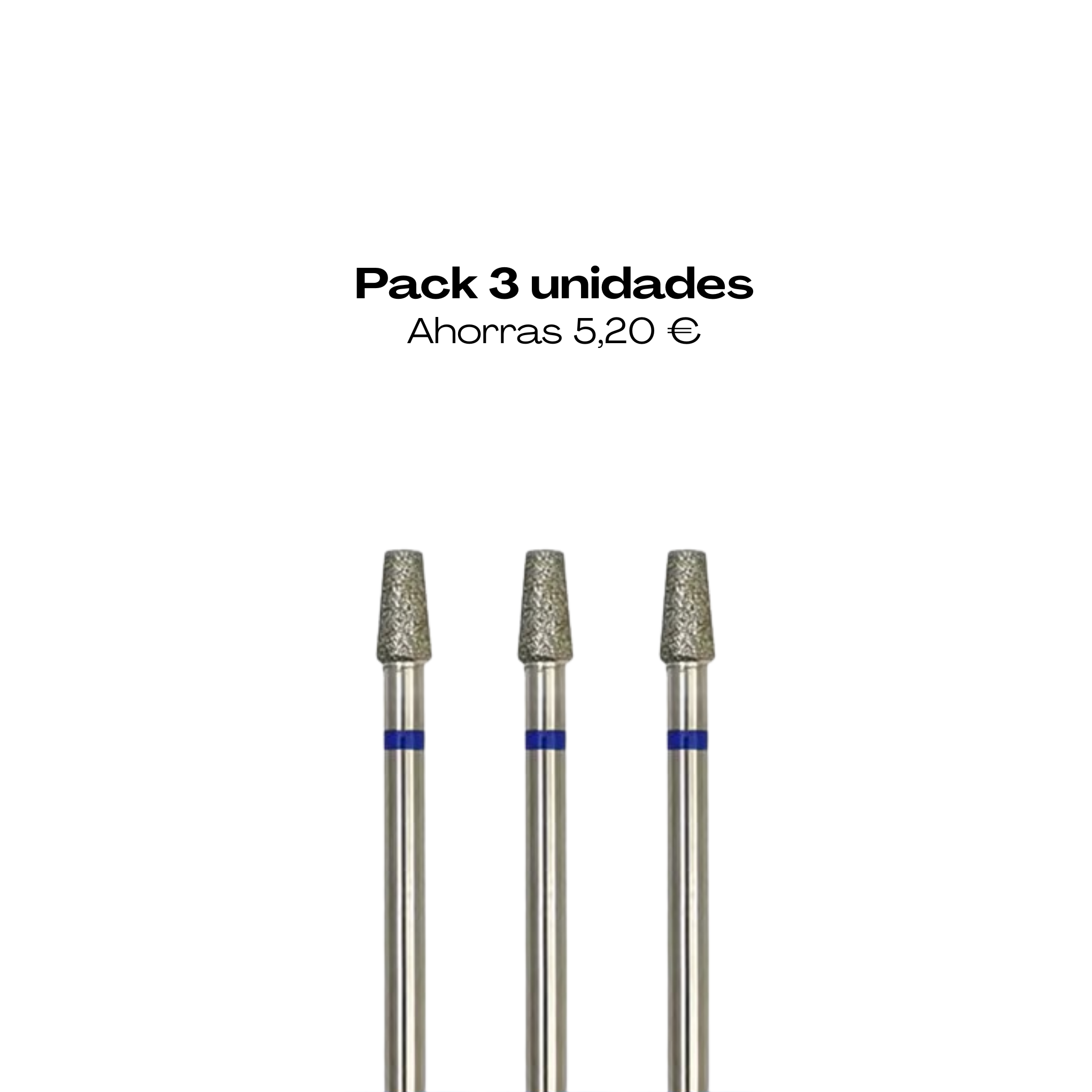 Broca de Diamante Cono Pequeño Azul - Manicura Rusa Dvibett Nails