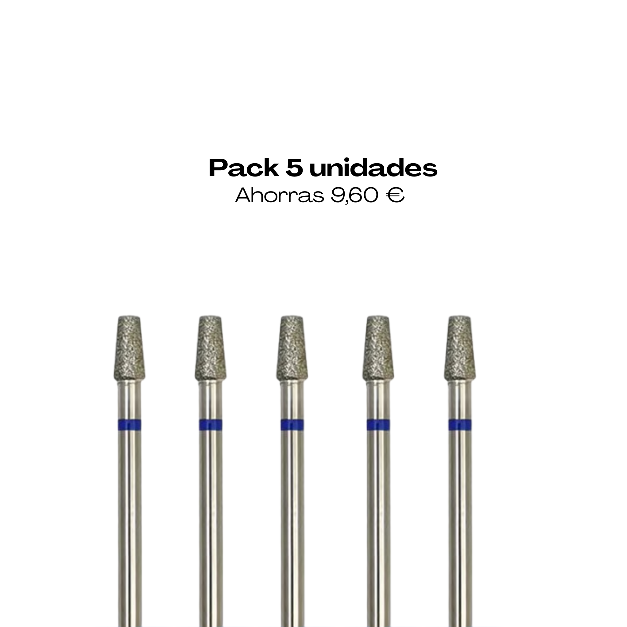 Broca de Diamante Cono Pequeño Azul - Manicura Rusa Dvibett Nails