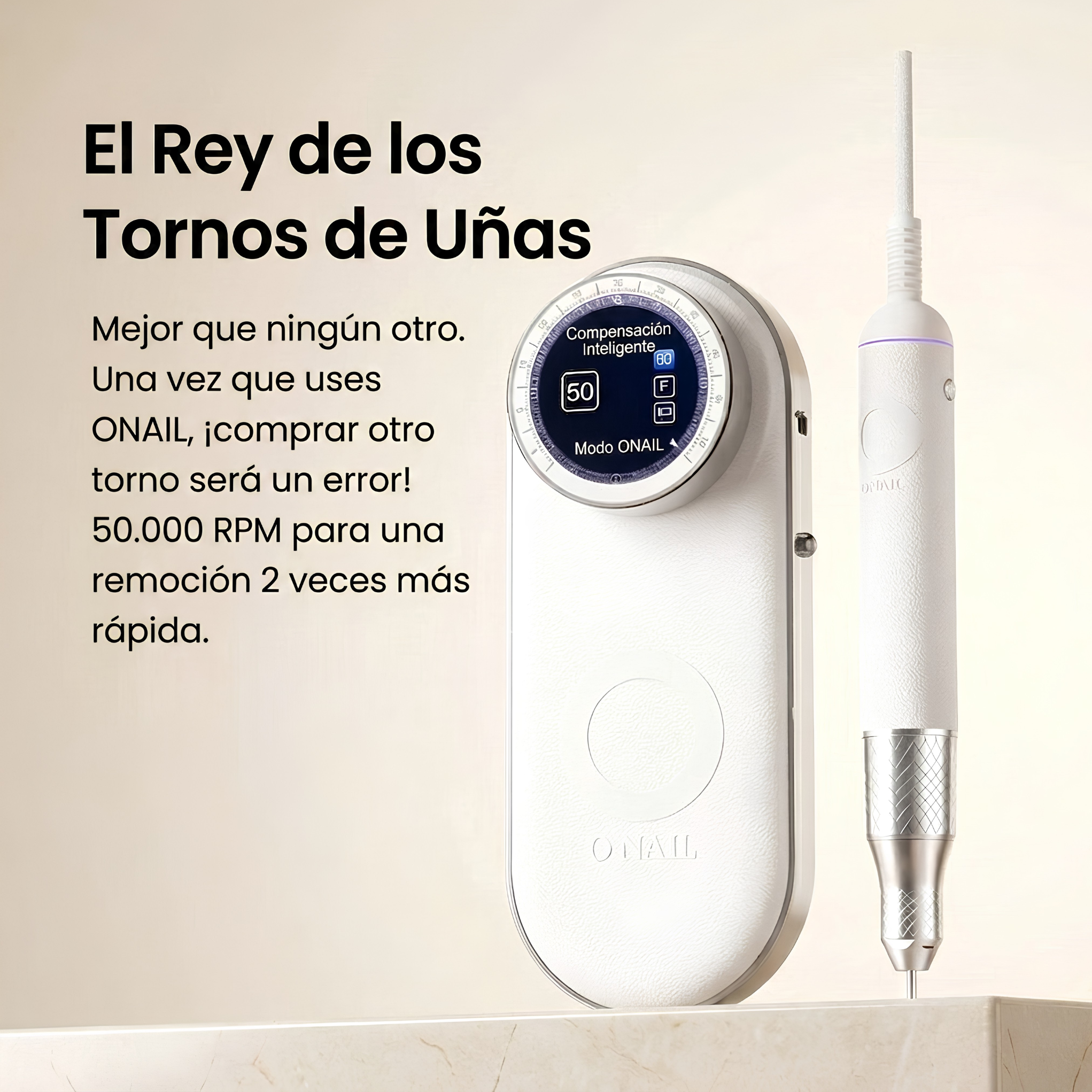 Micromotor O'Nail - Torno Silencioso y Ligero Manicura Profesional