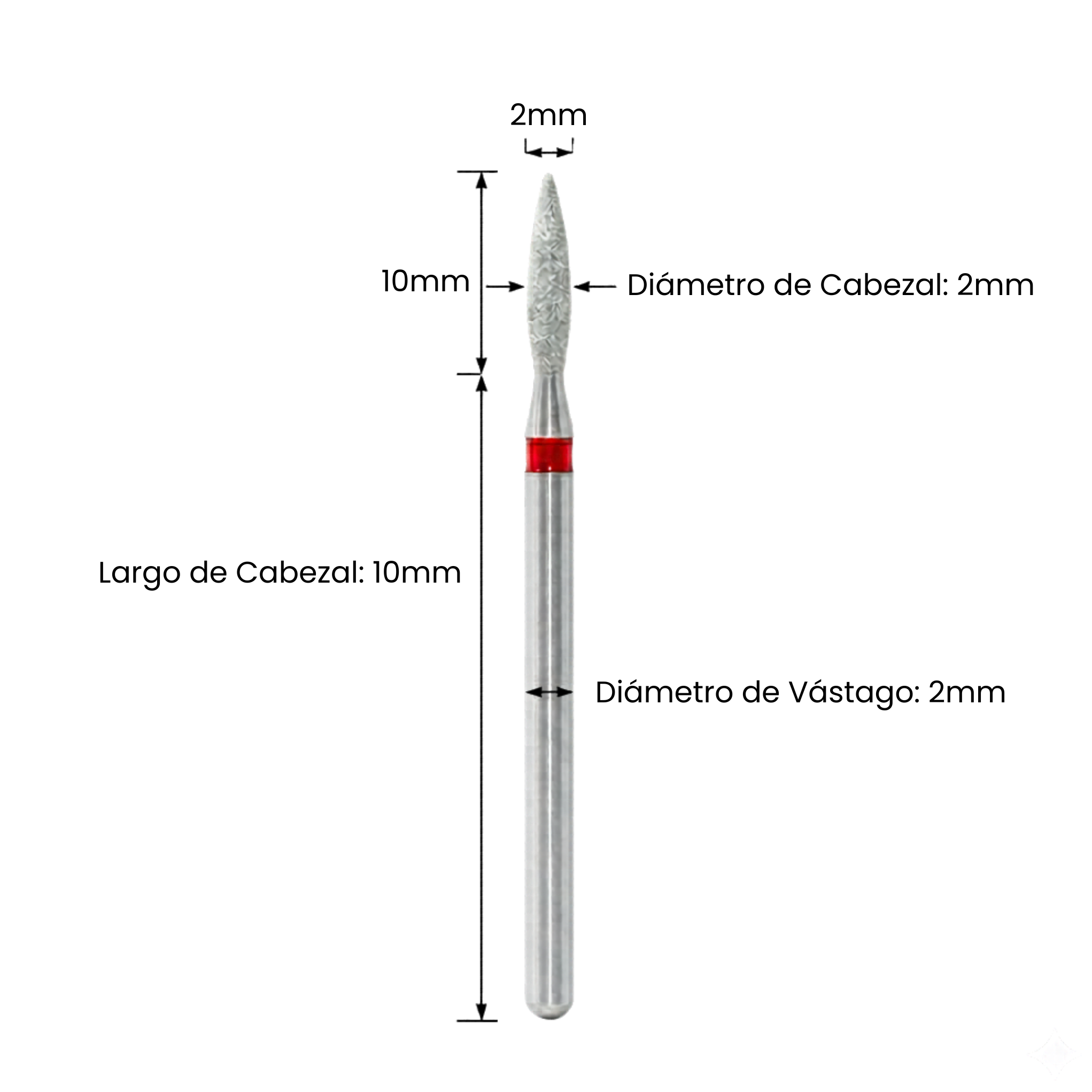 Broca de Diamante Flame 2.0 para Cutículas y Manicura Rusa - Dvibett Nails