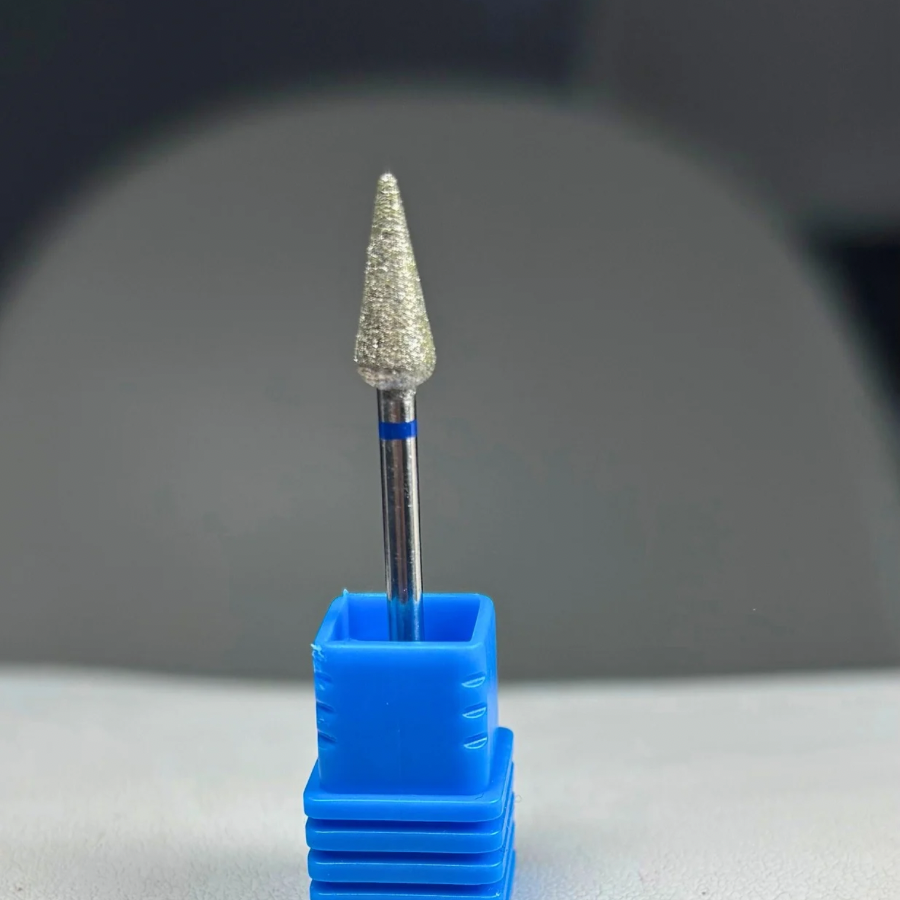 Broca de Diamante Gota Azul 5mm - Fresa Profesional para Pedicura y Manicura Rusa