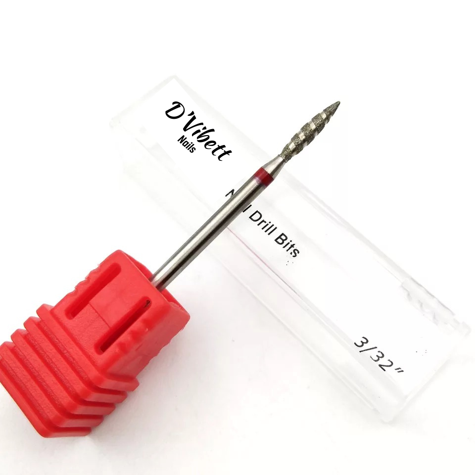 Broca de diamante “Twisted Flame “ Roja 2.3 mm - Separa y levanta la cutícula fácil y sin riesgo