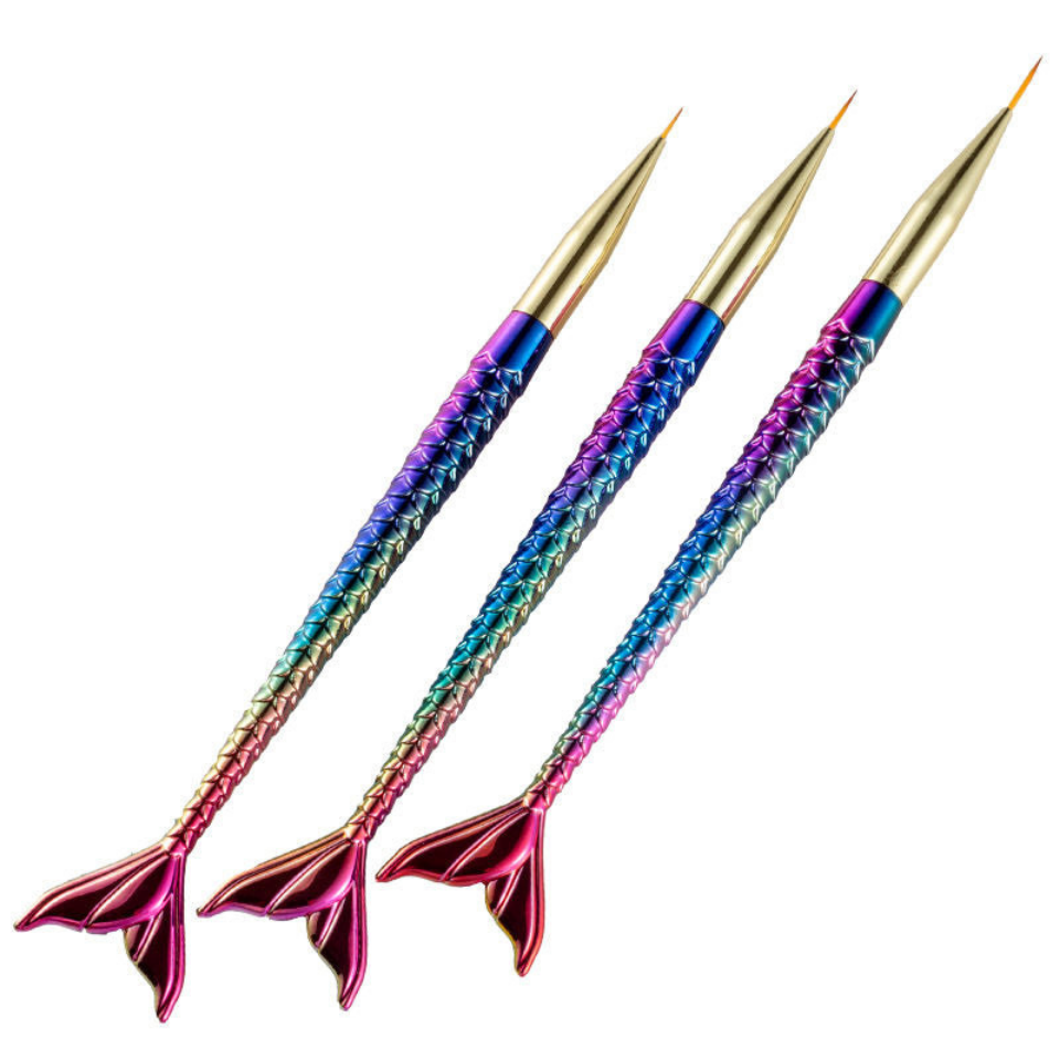 Set de 3 pinceles para Nail Art